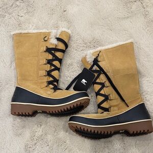 Sorel Tan and Black Winter Boots